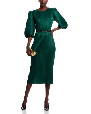 Puff Sleeve Crinkled Dress