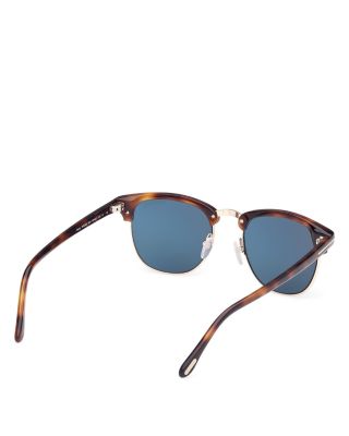 Browline Round Sunglasses, 53mm