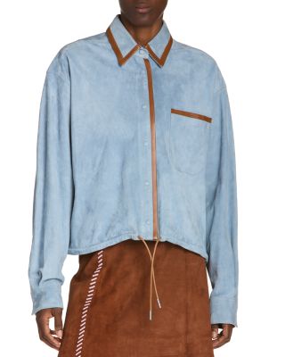 Suede Drawcord Shirt