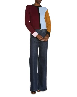 Cashmere Color Blocked Sweater