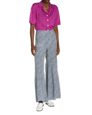 Crepe De Chine Wide Leg Pants