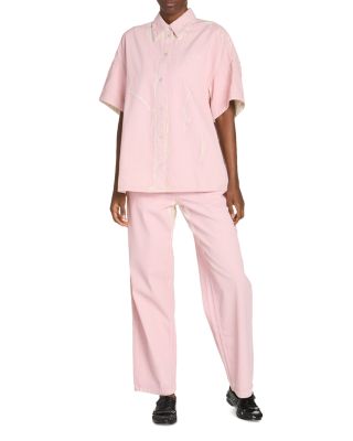 Denim Cocoon Button Front Shirt