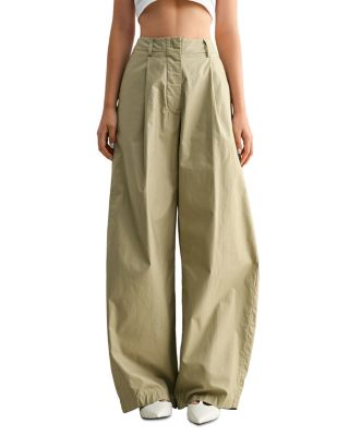 High Rise Pintuck Wide Leg Pants