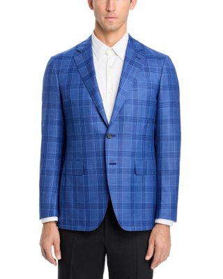 Kei Plaid Unstructured Trim Fit Sport Coat