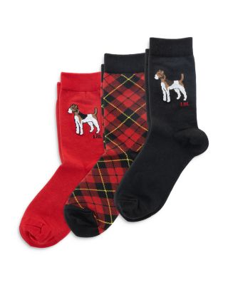 Dog Plaid Socks, Pack of 3