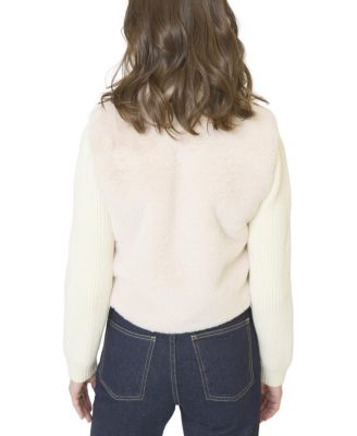 Women's Gia Cropped Fur Sweater