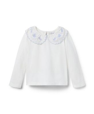Girls' Embroidered Collar Top - Baby, Little Kid, Big Kid