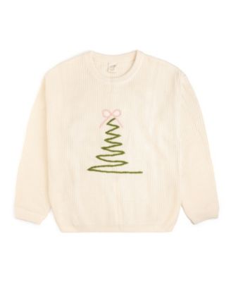 Women&#39;s Coquette Christmas Tree Knit Sweater