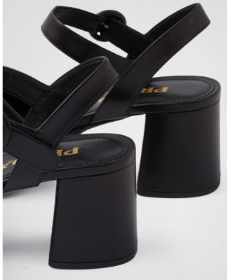 Women's Quilted Nappa Leather Platform Sandals