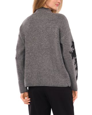 Floral Appliqu&eacute; Sweater