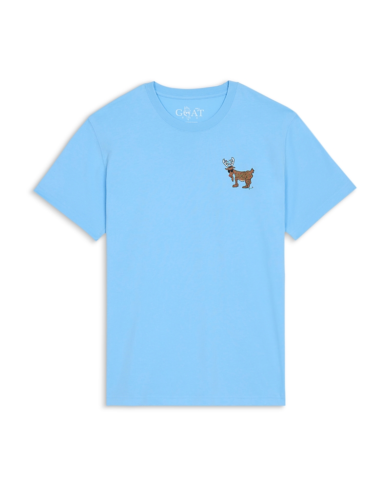 Goat Usa Boys' Reindeer Short Sleeved Tee - Big Kid In Blue