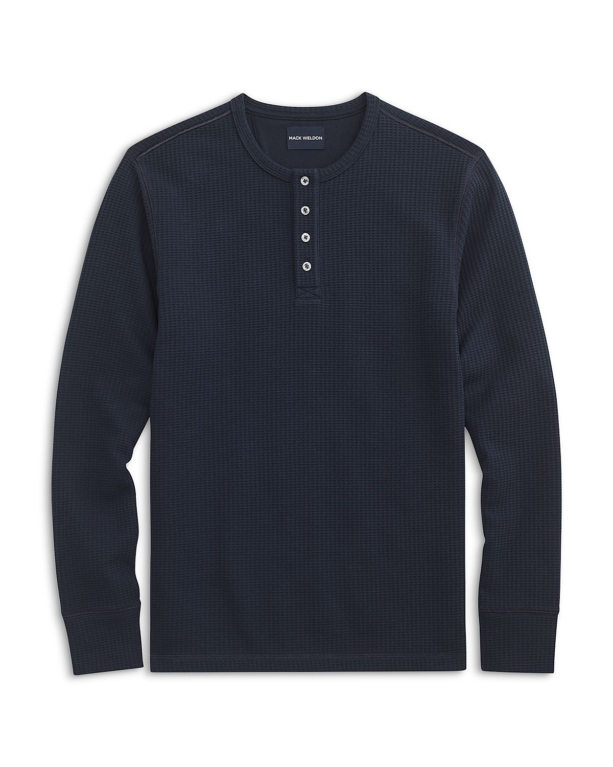 Mack Weldon Long Sleeved Waffle Knit Henley Tee
