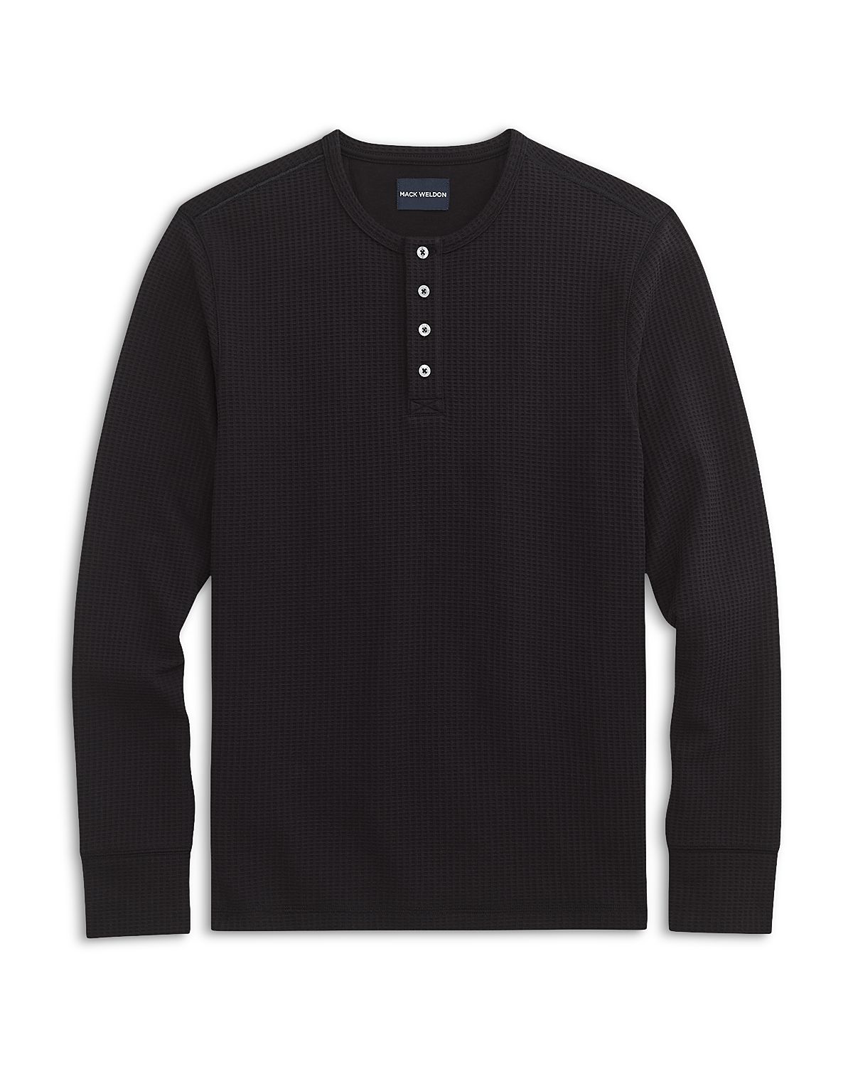 Mack Weldon Long Sleeved Waffle Knit Henley Tee