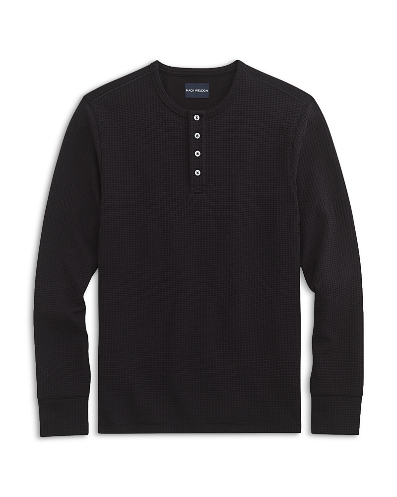 Mack Weldon Long Sleeved Waffle Knit Henley Tee