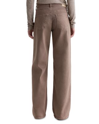 Adria Low Rise Wide Leg Jeans in Sulfur Taupe Gray