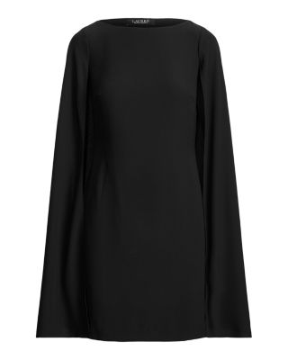 Cape Georgette Cocktail Dress