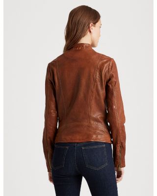 Burnished Leather Moto Jacket