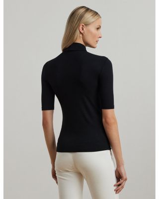 Elbow-Sleeve Turtleneck