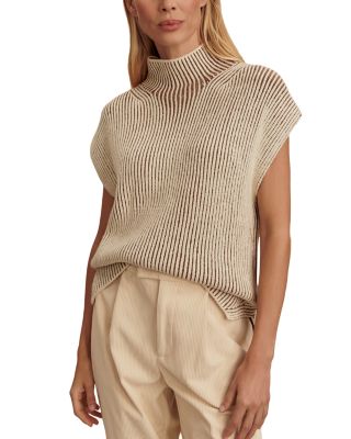 Lauren Plated Knit Sleeveless Sweater