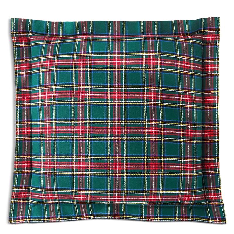 Petite Plume Tartan Flannel Sham, Euro In Multi