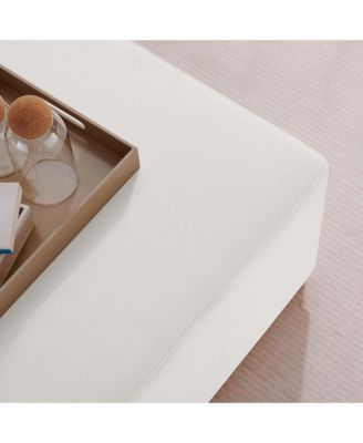  Tilden Large 28" Square Performance Velvet Upholstered Ottoman