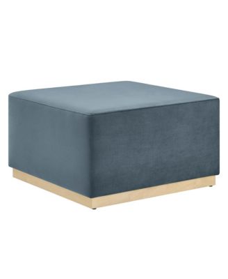  Tilden Large 28" Square Performance Velvet Upholstered Ottoman