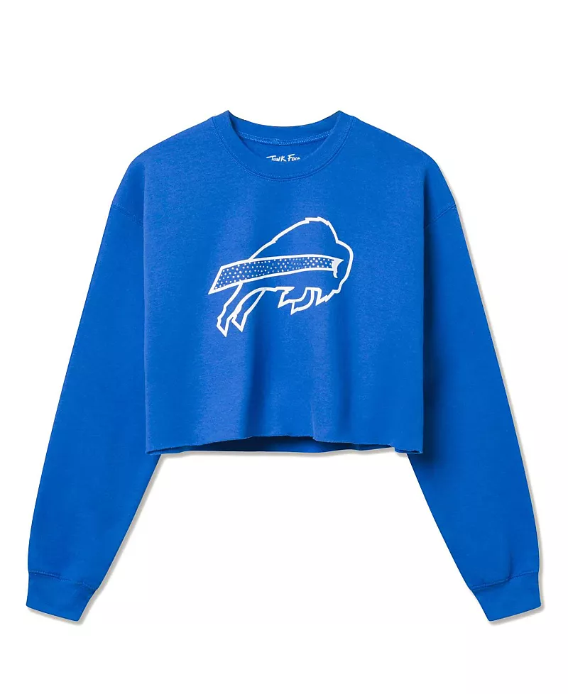 Junk Food Clothing Women's Nfl Buffalo Bills Bling Flea Market Crop Fleece