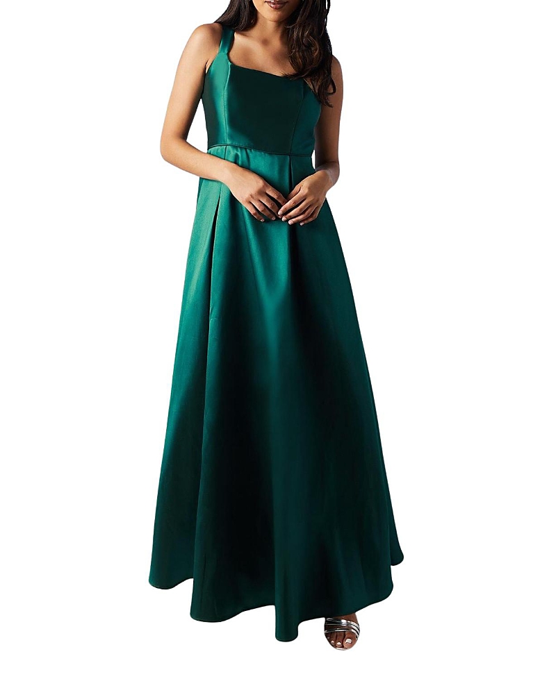Coast Scoop Neck Maxi Twill Bridesmaids Dress In Green