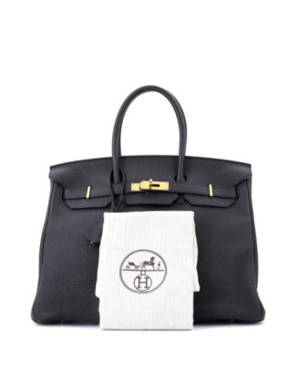 Birkin 35 Handbag Black Togo with Gold Hardware