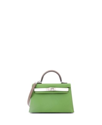 Kelly 20 Handbag Tricolor Epsom with Palladium Hardware