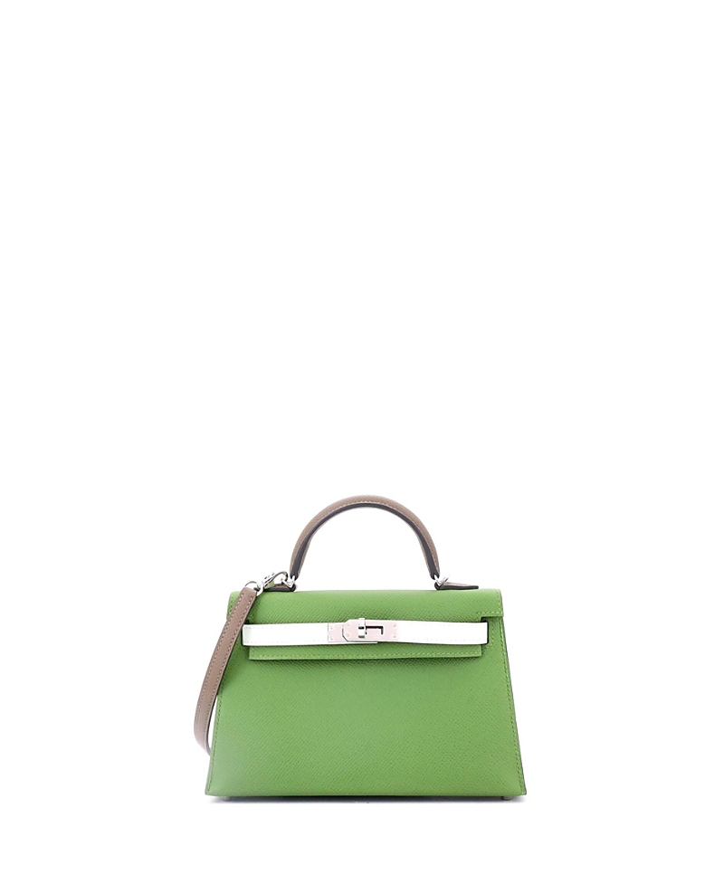 PRE-OWNED HERMES Pre-owned Hermes Kelly 20 Handbag Tricolor Epsom With Palladium Hardware