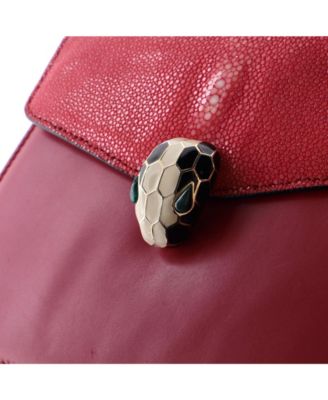 Small Serpenti Forever Square Shoulder Bag Leather and Stingray