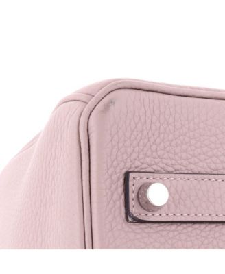 Birkin 35 Handbag Purple Clemence with Palladium Hardware