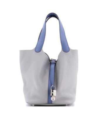 MM Bicolor Picotin Lock Bag Clemence with Swift