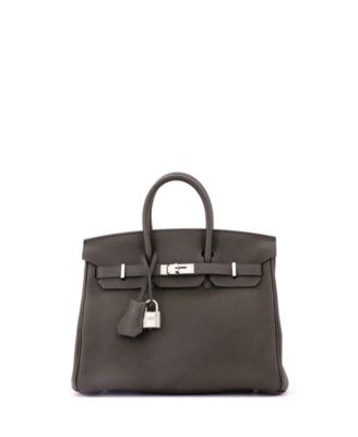 Birkin 25 Handbag Green Togo with Palladium Hardware