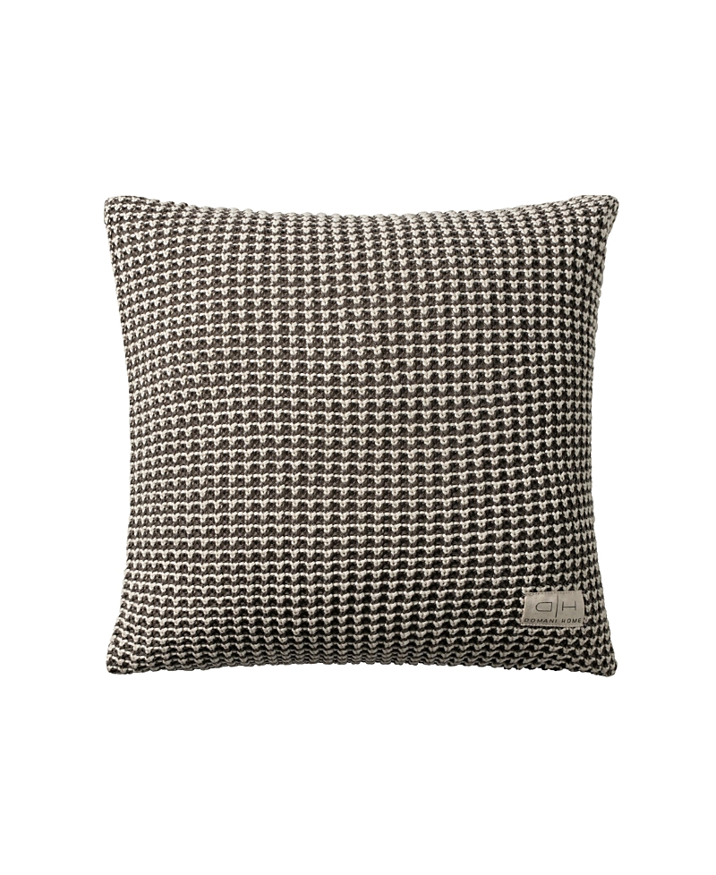 Domani Home Rattle Knit Throw Pillow In Brown