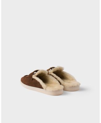 Women's Suede And Shearling Slippers