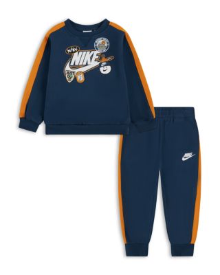 Boys' Contrast Stripe Fleece Top & Pants Set - Little Kid