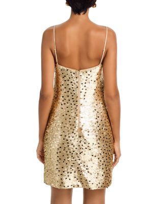 Colette Gold Dot Sequin Mini Dress