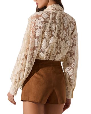 Cinthia Lace Tie Neck Top