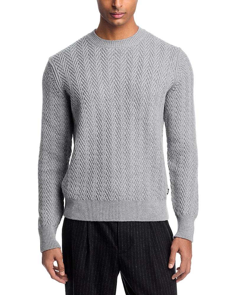 Boss Hitalo Textured Crewneck Sweater
