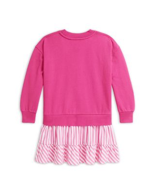 Girls' Striped Skirt Loopback Fleece Dress - Big Kid, Little Kid
