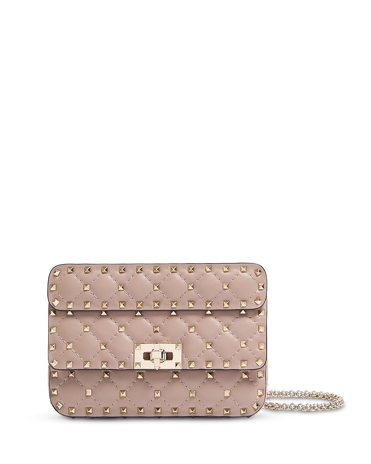 Valentino Garavani Small Rockstud Embellished Quilted Leather Shoulder Bag