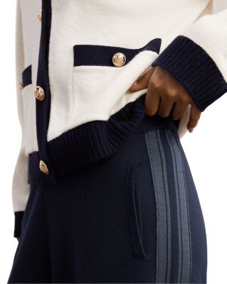 Samson Knitted Wide Leg Side Stripe Trousers