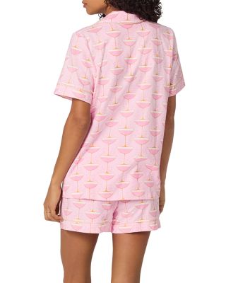 Printed Short Sleeve Shorts Pajama Set