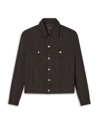 Denim Effect Wool Jacket