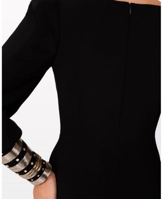 Francolin Embellished-cuffs Puff-sleeve Maxi Dress