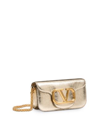 Locò Small Metallic VLogo Shoulder Bag