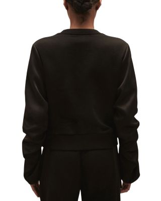 Plie Woven Mixed Sweat Top