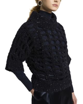Knitted Mock Neck Sweater